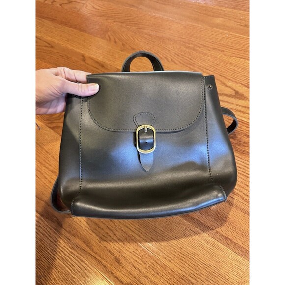 Faux Leather Olive Green Retro Old Money Mini Crossbody Purse Backpack - Picture 4 of 9